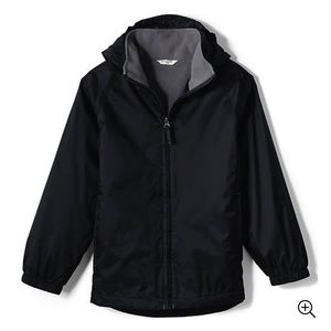 Kids fleece lined Rain Jacket Lands End